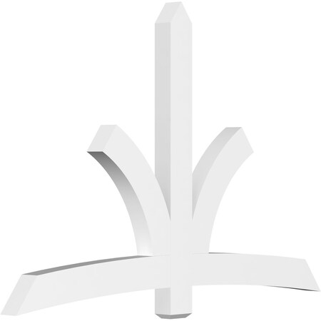 Ekena Millwork Davenport Architectural Grade PVC Gable Bracket, 84"W x 56"H x 4"D x 6"F, 16/12 Pitch GBP084X56X0406DAV00